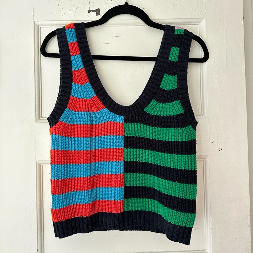 Staud Striped Knitted Tank